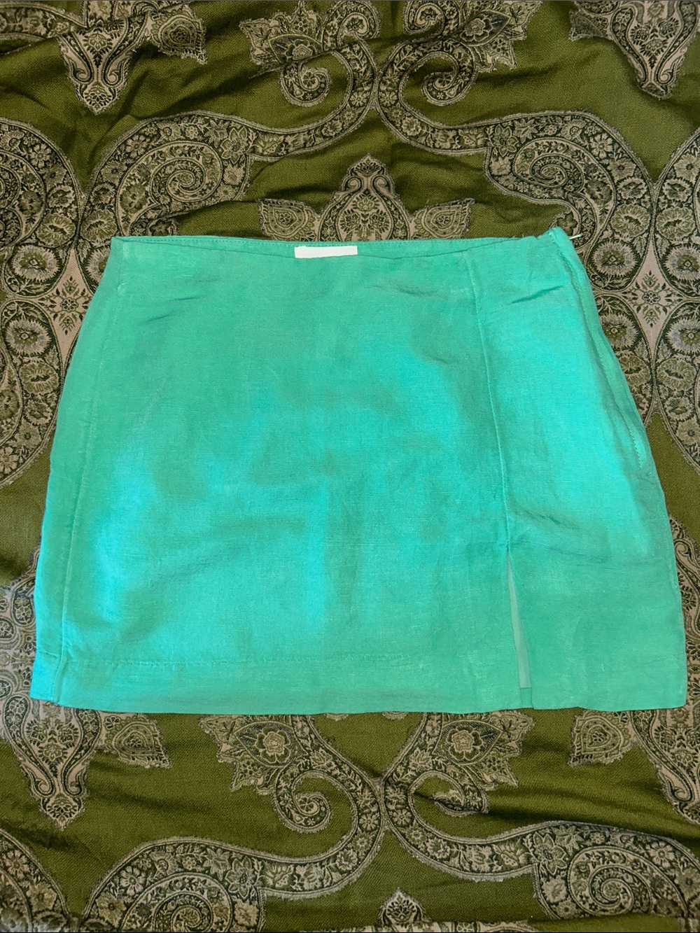 H&M Bright Turquoise Mini Skirt